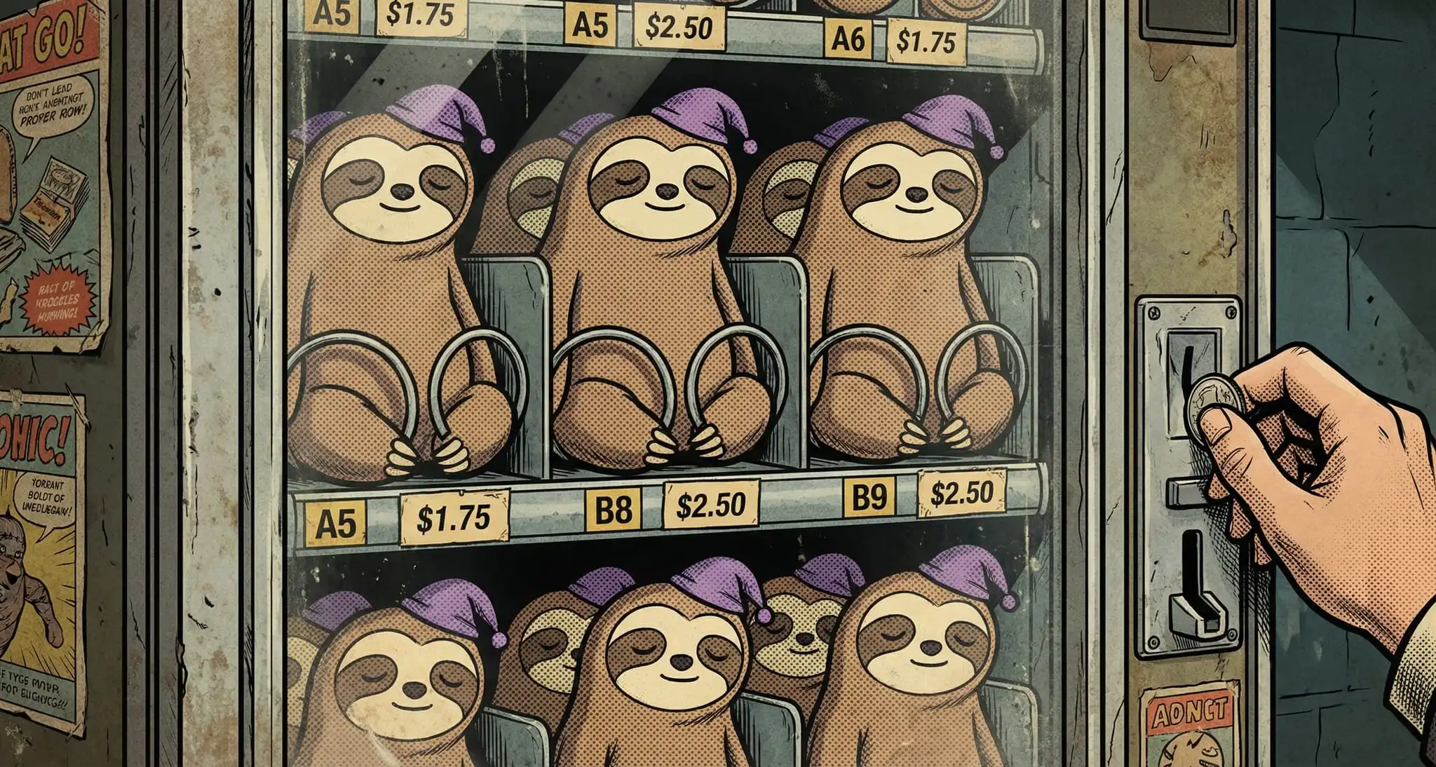 Vending machine style meme